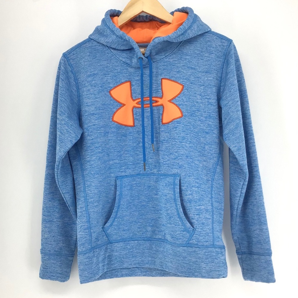 Under Armour Blue Orange Coldgear Fleece Hoodie